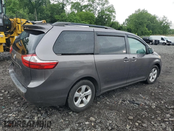 2016 Toyota Sienna LE AAS с VIN 5TDKK3DCXGS701628, выставлен на аукционе Copart как лот 60651765 с пробегом 93 224 миль миль и Чистый • Clean title. История ставок и продаж доступна на DreamBid. Изображение 3.