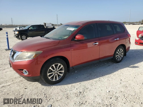2014 Nissan Pathfinder SV with VIN 5N1AR2MN9EC702797, listed as a Copart auction lot 48481315 with 151,175 mi miles and Clean Title. Bid and sale history available at carsss.com. Image 1.