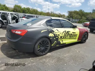 2015 Maserati Ghibli with VIN ZAM57XSA2F1143336, listed as a Copart auction lot 55181835 with Not Provided miles and Clean Title. Bid and sale history available at carsss.com. Image 3.
