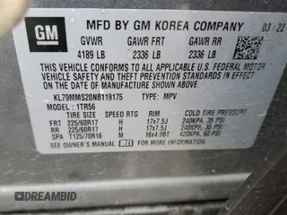 2022 Chevrolet TrailBlazer LS with VIN KL79MMS20NB119175, listed as a Copart auction lot 45874395 with Not Provided miles and Non Repairable. Bid and sale history available at DreamBid. Image 12.