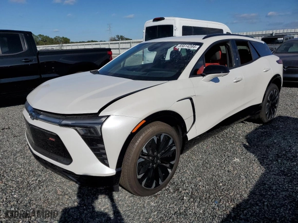 2024 Chevrolet Blazer EV eAWD RS with VIN 3GNKDCRJ3RS256916, listed as a Copart auction lot 85614204 with 110 mi miles and Salvage Title. Bid and sale history available at carsss.com. Image 1.
