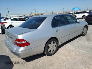 2004 Lexus LS 430 with VIN JTHBN36F240156231, listed as a Copart auction lot 55115825 with 233,658 mi miles and Salvage Title. Bid and sale history available at DreamBid. Image 3.