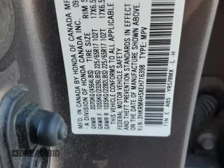 2014 Honda CR-V EX z VIN 2HKRM4H5XEH716398, wystawiony jako Copart lot #48698515 z przebiegiem 121 523 mil mil oraz Szkoda całkowita • Salvage title. Historia ofert i sprzedaży dostępna na DreamBid. Obrazek 12.