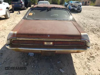 1969 Mercury Cougar z VIN 9R93H505711, wystawiony jako Copart lot #74966324 z przebiegiem 2497 mil mil oraz Tytuł czysty. Historia ofert i sprzedaży dostępna na DreamBid. Obrazek 6.
