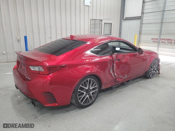2015 Lexus RC 350 with VIN JTHHE5BC9F5003241, listed as a Copart auction lot 47429815 with 109,078 mi miles and Salvage Title. Bid and sale history available at carsss.com. Image 3.