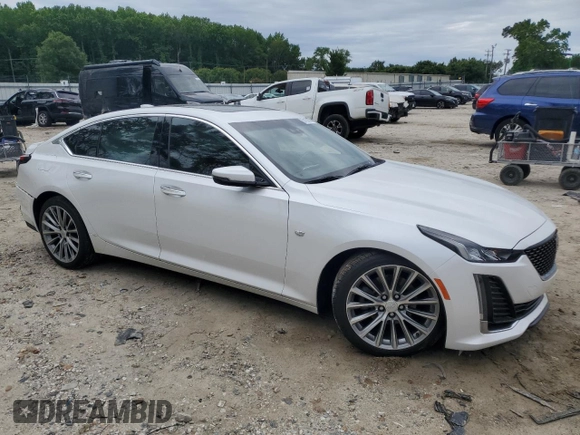 2020 Cadillac CT5 Premium Luxury with VIN 1G6DN5RK3L0117566, listed as a Copart auction lot 58163615 with Not provided miles and Salvage title. Bid and sale history available at DreamBid. Image 4.