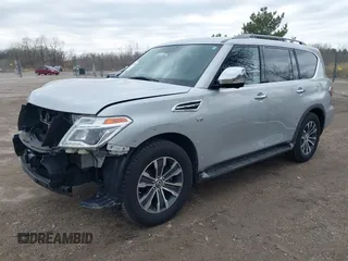 2020 Nissan Armada SL with VIN JN8AY2NC9L9616120, listed as a IAAI auction lot 42092766 with 52,593 mi miles. Bid and sale history available at carsss.com. Image 2.