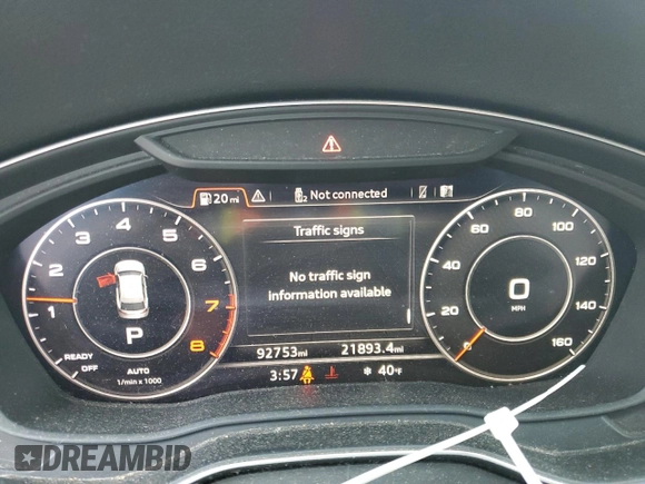 2018 Audi Q5 Premium Plus with VIN WA1BNAFY9J2216877, listed as a Copart auction lot 45960705 with 92,753 mi miles and Salvage Title. Bid and sale history available at carsss.com. Image 9.