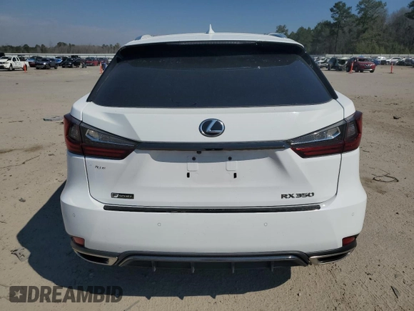 2021 Lexus RX 350 F Sport with VIN 2T2YZMDA2MC289697, listed as a Copart auction lot 47851685 with 80,791 mi miles and Salvage title. Bid and sale history available at DreamBid. Image 6.