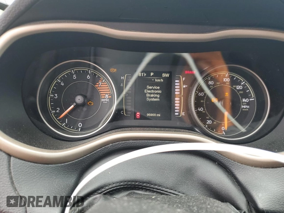 2017 Jeep Cherokee Latitude with VIN 1C4PJMCS0HW529604, listed as a Copart auction lot 60801095 with 95,900 mi miles and Salvage title. Bid and sale history available at DreamBid. Image 9.