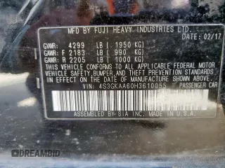 2017 Subaru Impreza with VIN 4S3GKAA60H3610055, listed as a Copart auction lot 64626825 with 161,575 mi miles and Salvage title. Bid and sale history available at DreamBid. Image 12.
