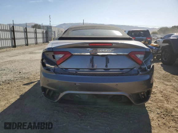 2019 Maserati GranTurismo Sport with VIN ZAM45VMAXK0312263, listed as a Copart auction lot 58569595 with 4,574 mi miles and Salvage title. Bid and sale history available at DreamBid. Image 6.