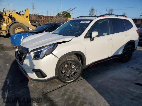 2023 Subaru Forester Sport with VIN JF2SKAGC9PH484465, listed as a Copart auction lot 49899545 with 59,347 mi miles and Salvage Title. Bid and sale history available at carsss.com. Image 1.