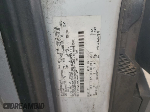 2016 Ford Transit Cargo with VIN 1FTYR2CM9GKA81985, listed as a Copart auction lot 54411165 with 231,035 mi miles and Clean Title. Bid and sale history available at DreamBid. Image 12.