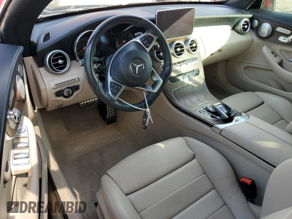 2017 Mercedes-Benz C 300 with VIN WDDWK4JB2HF430767, listed as a Copart auction lot 83460074 with Not Provided miles and Salvage Title. Bid and sale history available at DreamBid. Image 8.