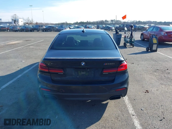 2018 BMW 5 Series M550i xDrive with VIN WBAJB9C55JB049529, listed as a IAAI auction lot 41241917 with 116,265 mi miles and . Bid and sale history available at carsss.com. Image 16.