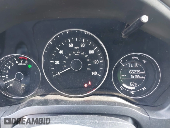 2017 Honda HR-V LX with VIN 3CZRU6H33HM703530, listed as a IAAI auction lot 41858760 with 165,239 mi miles. Bid and sale history available at carsss.com. Image 7.
