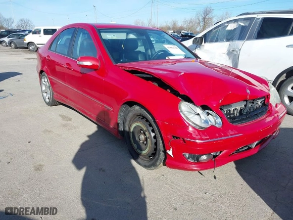 2007 Mercedes-Benz C-Class 2.5L Sport with VIN WDBRF52H67F894243, listed as a IAAI auction lot 41854140 with 180,330 mi miles. Bid and sale history available at carsss.com. Image 1.