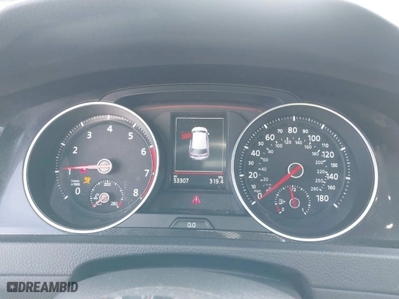 2017 Volkswagen Golf GTI S with VIN 3VW447AU3HM041888, listed as a IAAI auction lot 41828186 with 53,307 mi miles. Bid and sale history available at carsss.com. Image 7.