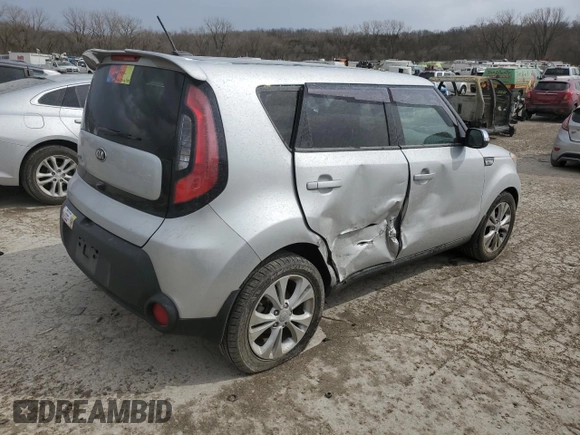 2014 Kia Soul + with VIN KNDJP3A51E7700667, listed as a Copart auction lot 48702635 with 74,301 mi miles and Salvage Title. Bid and sale history available at DreamBid. Image 3.