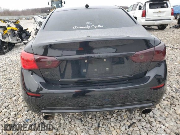 2015 Infiniti Q50 Sport with VIN JN1BV7AR5FM408935, listed as a Copart auction lot 51476815 with 111,372 mi miles and Salvage title. Bid and sale history available at DreamBid. Image 6.