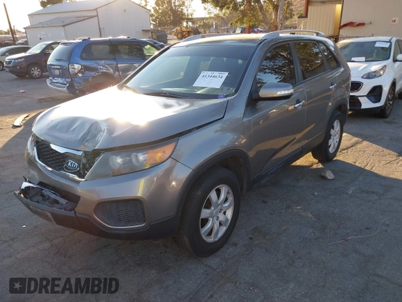 2011 Kia Sorento LX with VIN 5XYKT4A27BG125260, listed as a IAAI auction lot 41344634 with 139,393 mi miles. Bid and sale history available at carsss.com. Image 17.