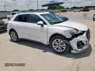 2023 Audi Q3 S line Premium with VIN WA1DECF32P1074282, listed as a Copart auction lot 58596045 with 52,392 mi miles and Salvage title. Bid and sale history available at DreamBid. Image 4.