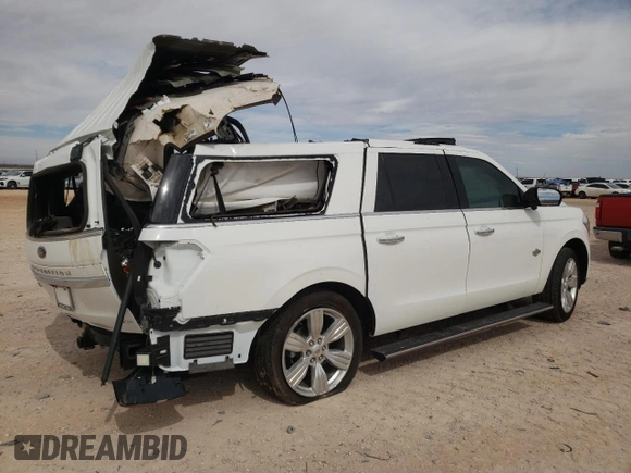 2022 Ford Expedition Max King Ranch with VIN 1FMJK1PT2NEA48688, listed as a Copart auction lot 41722673 with Not Provided miles and Salvage Title. Bid and sale history available at DreamBid. Image 3.
