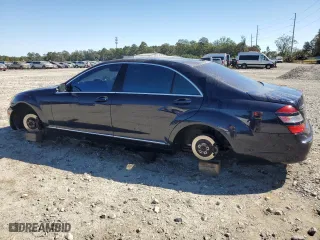 2007 Mercedes-Benz S-Class 5.5L V8 with VIN WDDNG86X77A098815, listed as a Copart auction lot 76038004 with 141,844 mi miles and Salvage Title. Bid and sale history available at carsss.com. Image 2.
