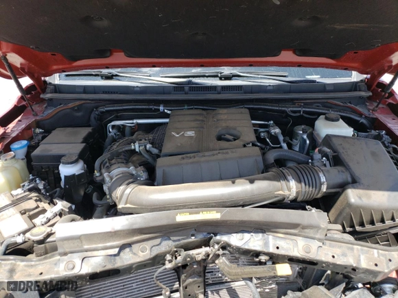 2023 Nissan Frontier PRO-4X with VIN 1N6ED1EK2PN618618, listed as a Copart auction lot 57197604 with 25,362 mi miles and Salvage Title. Bid and sale history available at carsss.com. Image 12.