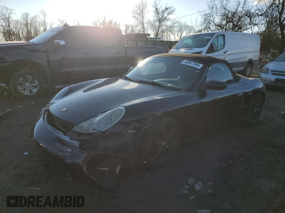 2002 Porsche Boxster with VIN WP0CA29872U623187, listed as a Copart auction lot 42867595 with 147,224 mi miles and Clean title. Bid and sale history available at DreamBid. Image 1.