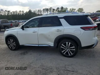 2023 Nissan Pathfinder Platinum with VIN 5N1DR3DJ4PC227904, listed as a Copart auction lot 52177715 with 55,282 mi miles and Salvage title. Bid and sale history available at DreamBid. Image 2.
