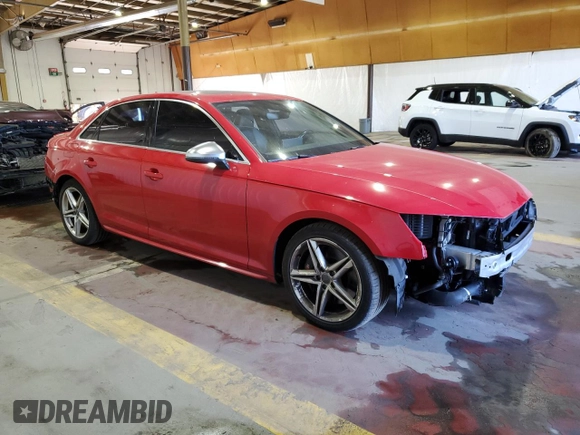 2018 Audi S4 Premium Plus with VIN WAUB4AF48JA002598, listed as a Copart auction lot 69977864 with 127,486 mi miles and Salvage Title. Bid and sale history available at carsss.com. Image 4.
