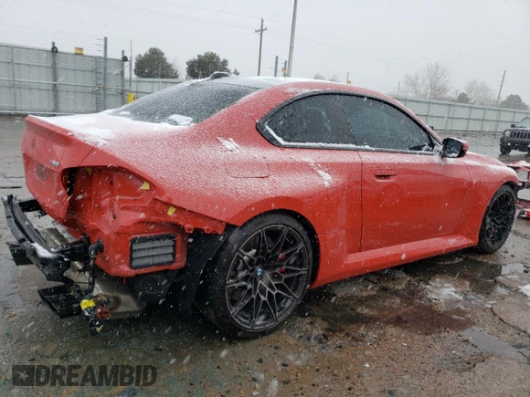 2023 BMW M2 z VIN 3MF13DM04P8D45073, wystawiony jako Copart lot #82048384 z przebiegiem 8 090 mil mil oraz Szkoda całkowita • Salvage title. Historia ofert i sprzedaży dostępna na DreamBid. Obrazek 3.