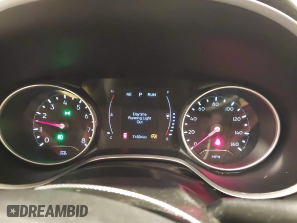 2019 Jeep Compass Latitude with VIN 3C4NJDBB0KT834607, listed as a IAAI auction lot 41932794 with 74,694 mi miles. Bid and sale history available at carsss.com. Image 7.