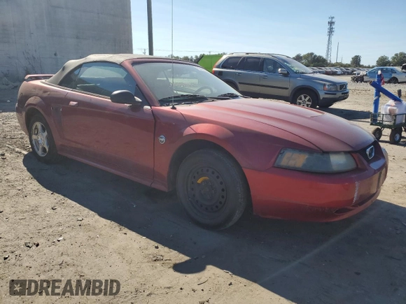 2004 Ford Mustang Deluxe with VIN 1FAFP44404F102515, listed as a Copart auction lot 75318024 with 65,383 mi miles and Salvage Title. Bid and sale history available at carsss.com. Image 4.