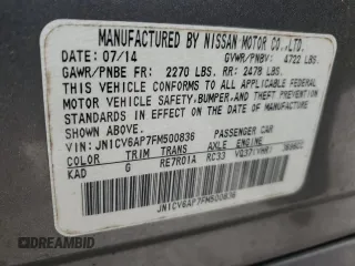 2015 Infiniti Q40 with VIN JN1CV6AP7FM500836, listed as a Copart auction lot 49897315 with 148,535 mi miles and Salvage Title. Bid and sale history available at DreamBid. Image 12.