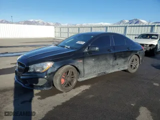 2014 Mercedes-Benz CLA-Class CLA 45 AMG with VIN WDDSJ5CB6EN084423, listed as a Copart auction lot 43084385 with 82,489 mi miles and Salvage Title. Bid and sale history available at carsss.com. Image 1.