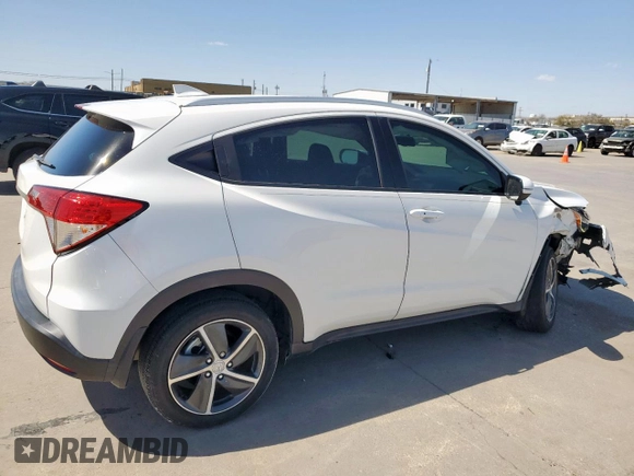 2021 Honda HR-V EX-L with VIN 3CZRU5H74MM715807, listed as a Copart auction lot 49443495 with 43,775 mi miles and Salvage Title. Bid and sale history available at carsss.com. Image 3.