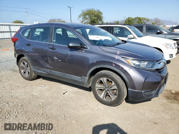 2019 Honda CR-V LX with VIN 2HKRW5H38KH418961, listed as a Copart auction lot 50594165 with 81,425 mi miles and Salvage Title. Bid and sale history available at DreamBid. Image 4.