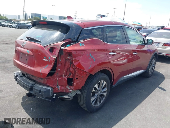 2016 Nissan Murano SL z VIN 5N1AZ2MH9GN169500, wystawiony jako IAAI lot #42013007 z przebiegiem 80 902 mil mil oraz . Historia ofert i sprzedaży dostępna na DreamBid. Obrazek 14.