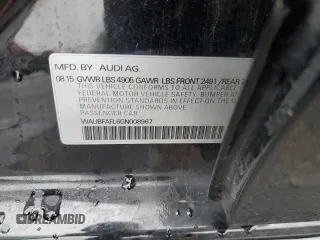 2016 Audi A4 Premium с VIN WAUBFAFL6GN008967, выставлен на аукционе Copart как лот 49188635 с пробегом Не указан миль и Списание • Salvage title. История ставок и продаж доступна на DreamBid. Изображение 13.