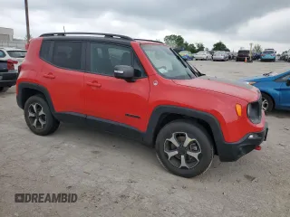 2020 Jeep Renegade Trailhawk with VIN ZACNJBC18LPL78758, listed as a Copart auction lot 56704665 with Not provided miles and Salvage title. Bid and sale history available at DreamBid. Image 4.