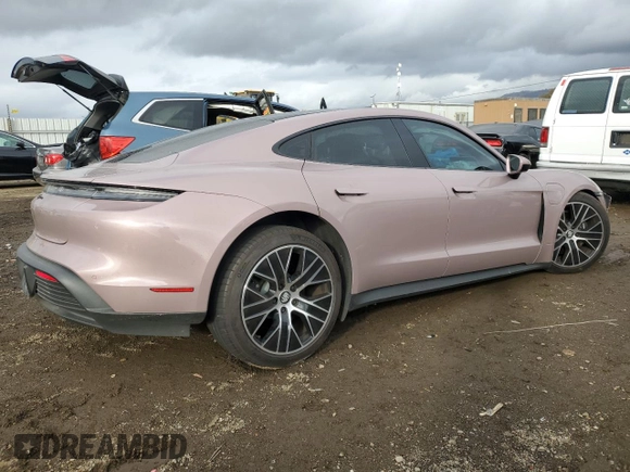 2022 Porsche Taycan with VIN WP0AA2Y11NSA14157, listed as a Copart auction lot 84951134 with 15,425 mi miles and Salvage title. Bid and sale history available at DreamBid. Image 3.