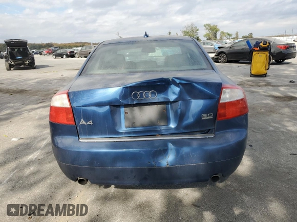 2005 Audi A4 3.0L with VIN WAULT68E85A021636, listed as a Copart auction lot 83424744 with 163,991 mi miles and Salvage title. Bid and sale history available at DreamBid. Image 6.