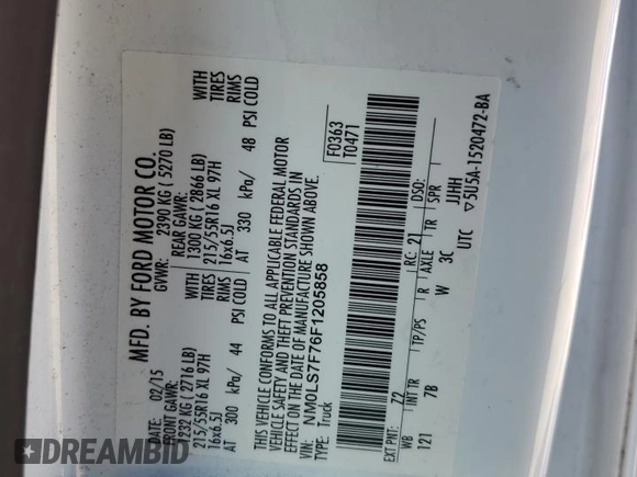 2015 Ford Transit Connect XLT z VIN NM0LS7F76F1205858, wystawiony jako Copart lot #49674515 z przebiegiem 118 405 mil mil oraz Szkody całkowita. Historia ofert i sprzedaży dostępna na DreamBid. Obrazek 12.