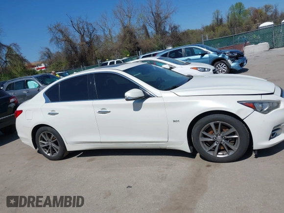 2017 Infiniti Q50 3.0t Premium with VIN JN1EV7AR5HM837945, listed as a IAAI auction lot 42001047 with 108,075 mi miles. Bid and sale history available at carsss.com. Image 13.