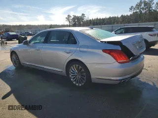 2017 Genesis G90 3.3T Premium with VIN KMHG34JA6HU033590, listed as a Copart auction lot 88418805 with 114,538 mi miles and Salvage Title. Bid and sale history available at carsss.com. Image 2.