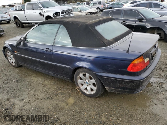 2001 BMW 3 Series 325Ci with VIN WBABS33471JY55113, listed as a Copart auction lot 78753424 with 183,793 mi miles and Clean Title. Bid and sale history available at carsss.com. Image 2.