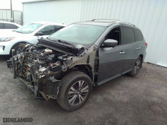 2017 Nissan Pathfinder SV with VIN 5N1DR2MN9HC650637, listed as a IAAI auction lot 36067078 with 66,584 mi miles. Bid and sale history available at carsss.com. Image 2.